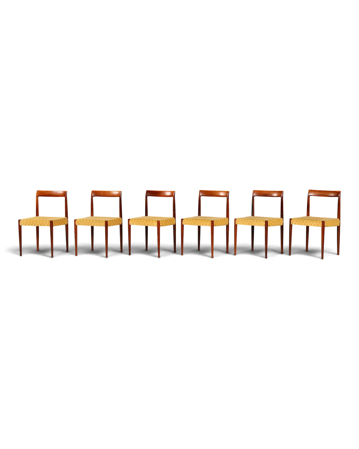 6x Wunderschöne Lübke Palisander Stühle Mid Century Esszimmerstühle Vintage 60er Jahre Stuhlset Polsterstühle