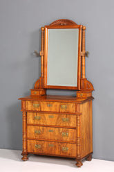 Wunderschöne Gründerzeit Kommode Antik Louis Philippe Sideboard mit Spiegel Flurkommode