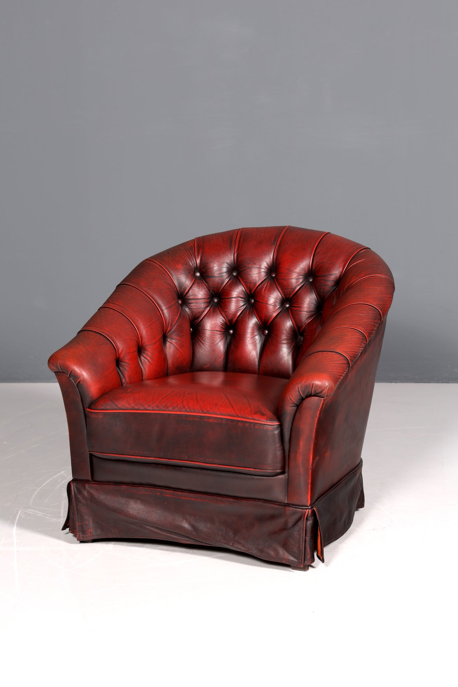 F844 Finish Stilvoller Original Chesterfield Sessel Englischer Armlehnsessel Englisch Herrensessel