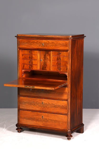 Stilvoller Louis Philippe Sekretär Vertiko Gründerzeit Kommode Chiffoniere Schubladenkommode