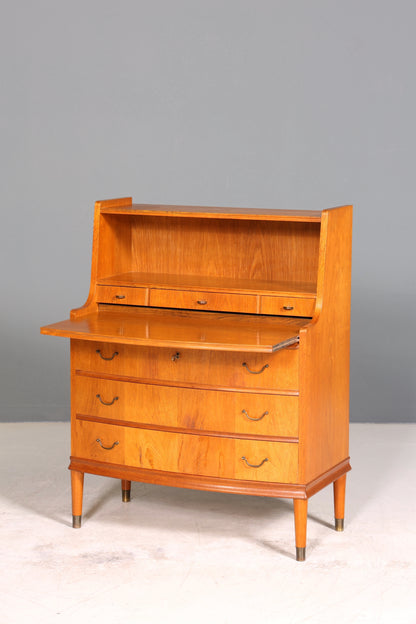 Traumhafter Mid Century Sekretär Büro Kommode echt Holz Schreibkommode Schrank