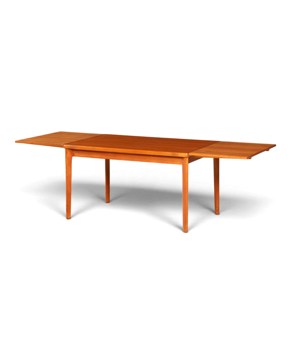 Elegant Mid-Century Extendable Teak Dining Table Danish Design AM Møbler Made in Denmark Kitchen Table Dining Room Table