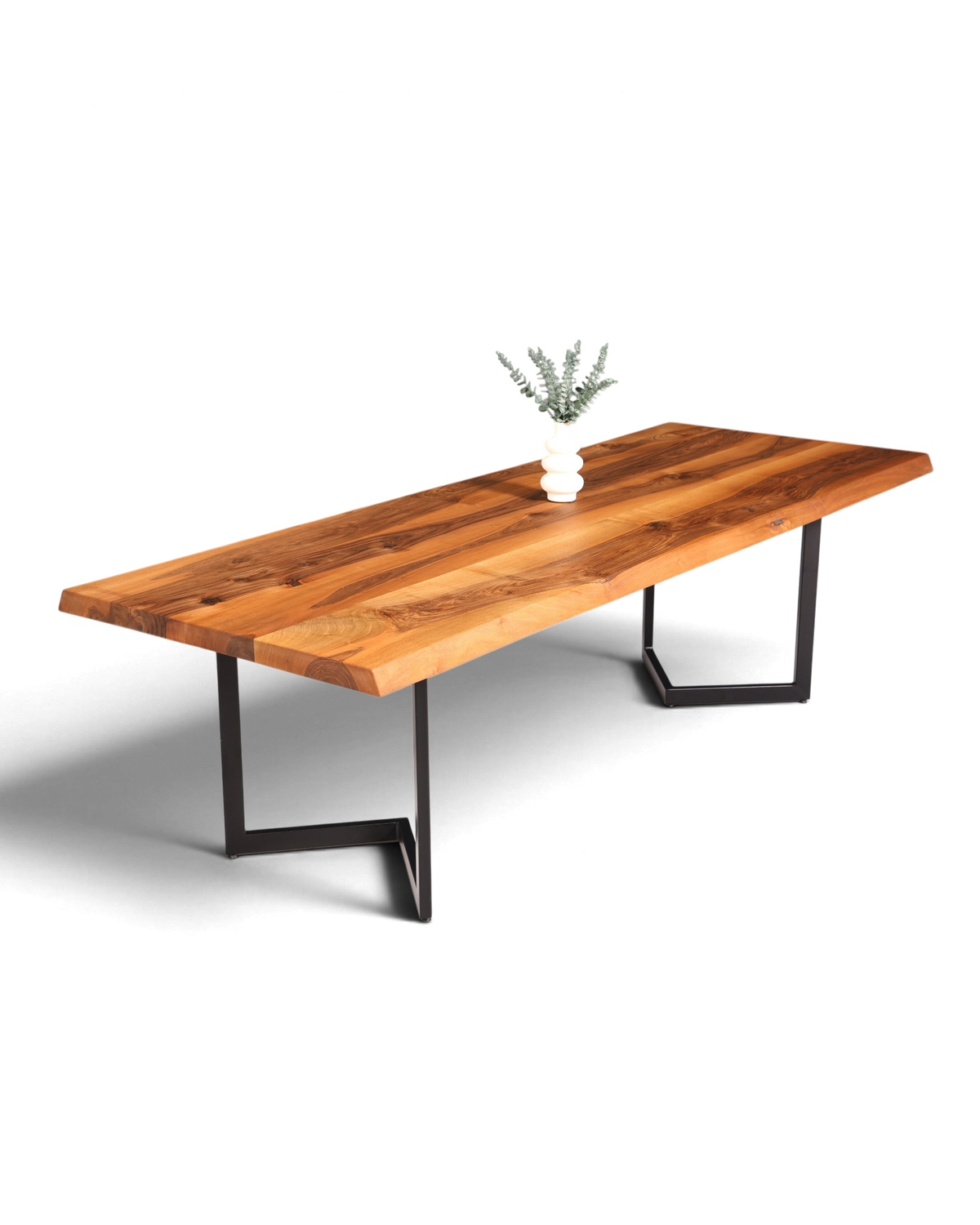 Nussbaum Tisch 260x97cm Baumkante massiv Holz – Hauptstadt Möblerei Berlin