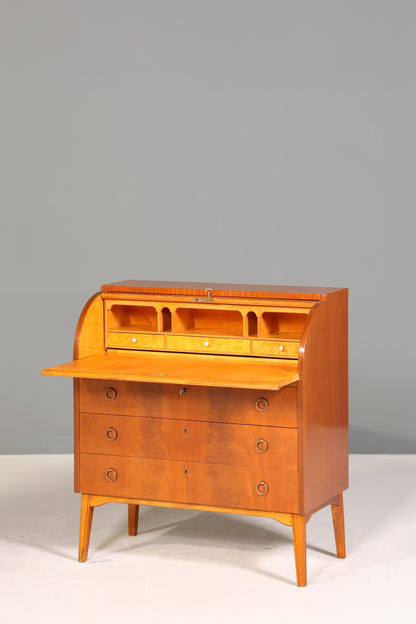 Wunderschöner Mid Century Rollladen Sekretär echt Holz Büro Schrank Vintage Schreibkommode