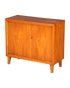 Hauptstadt Möblerei Mid Century Kommode aus massivem Holz im 60er Jahre Retro Design mit zwei Türen und Schlüssel