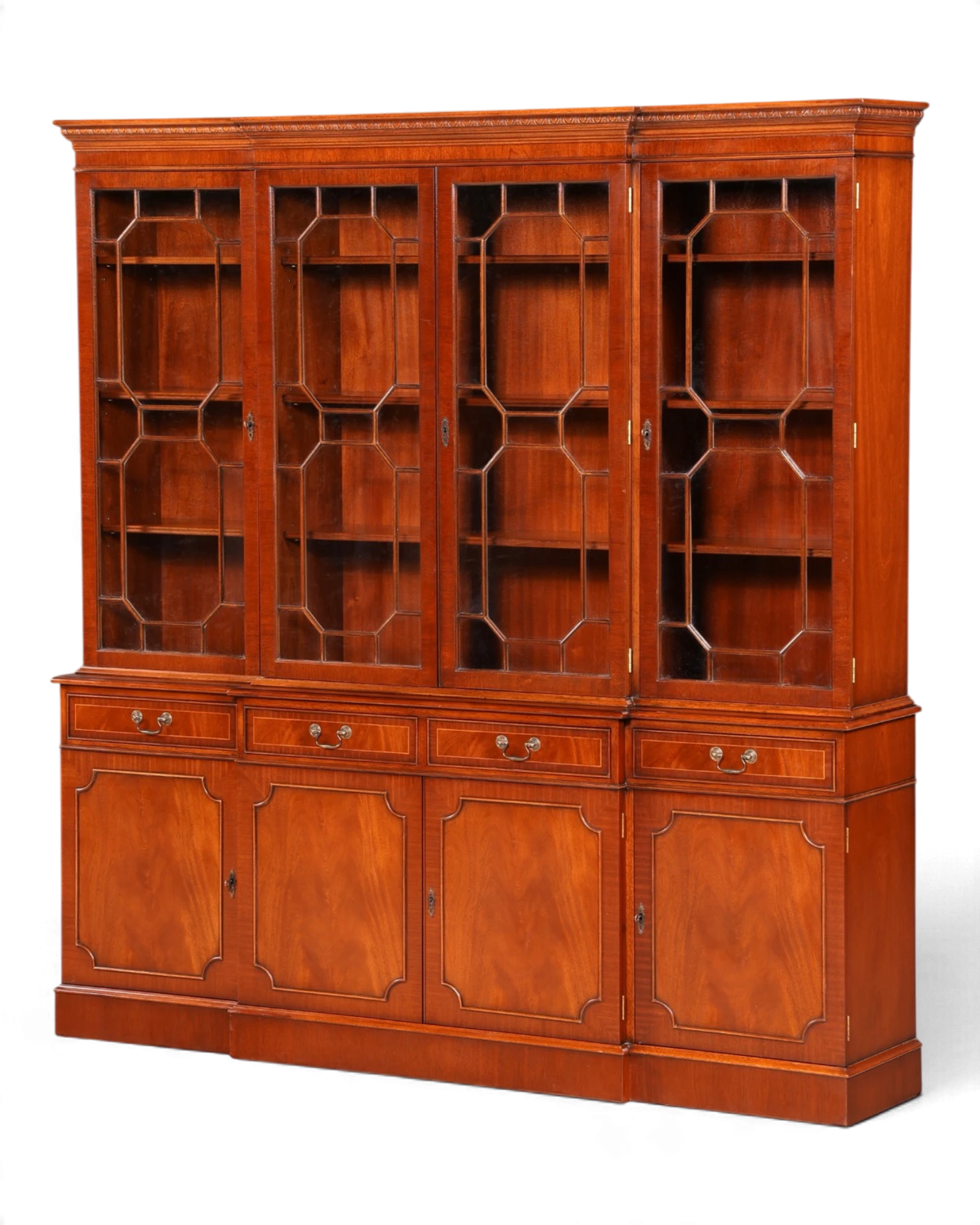 Wunderschöne Englische Vitrine Bücherschrank Bibliothek Echt Holz Glasvitrine Buffet Schrank Regal