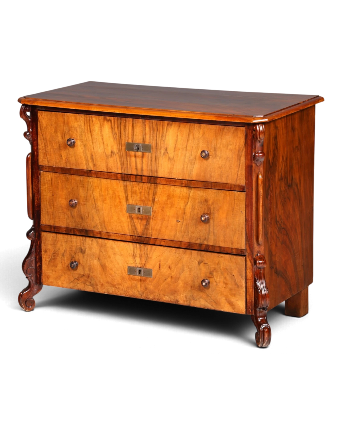 Elegant Louis Philippe chest of drawers, Biedermeier antique chest of drawers and sideboard from around 1880