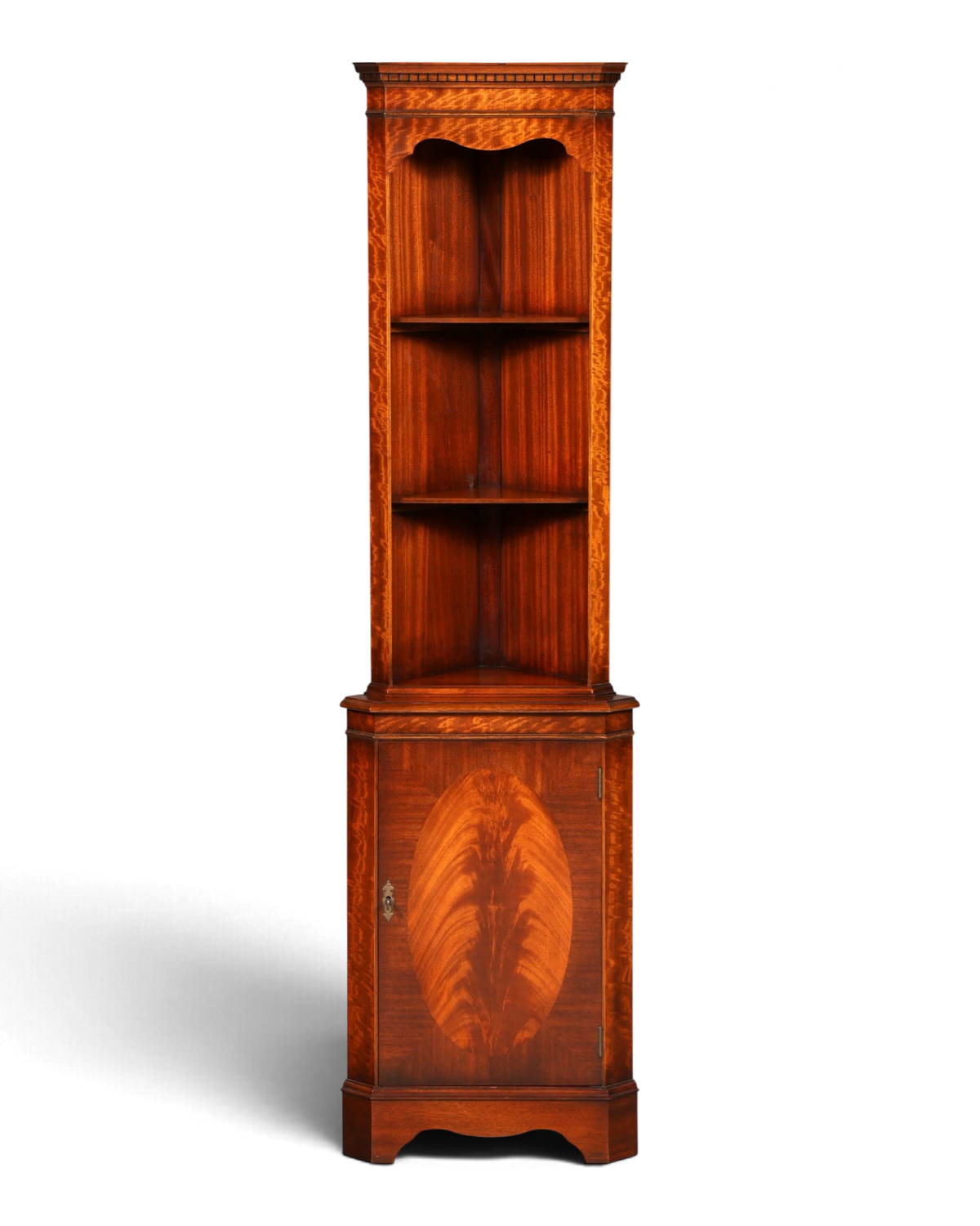 Wunderschöner Englischer Eckschrank Mahagoni Eckregal Echt Holz Ecke Schrank Vintage