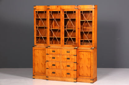 Wunderschöner Maritimer Vitrinenschrank Englischer Schrank echt Holz Bibliothek Englische Anrichte