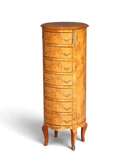 Traumhafte Barock Stil Kommode Antik Stil Louis XV Vertiko Birke Highboard Schubladenkommode