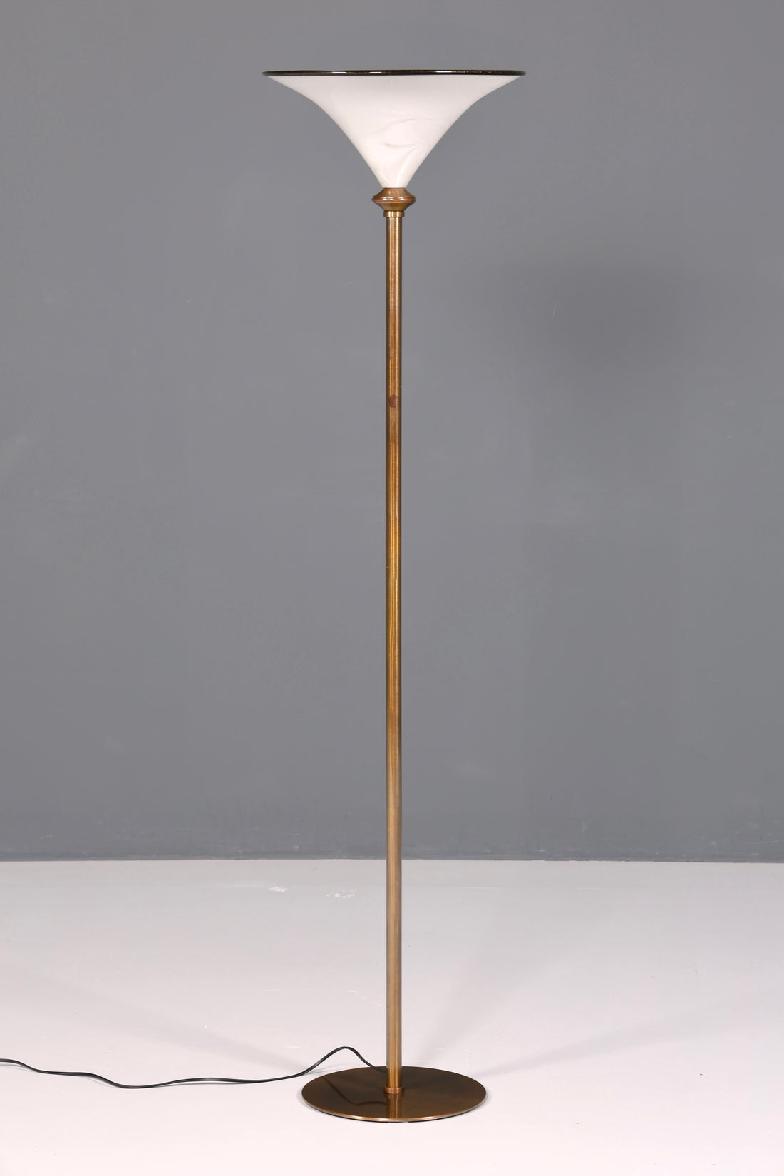 Beautiful Italian floor lamp by Barovier &amp;amp; Toso, Murano glass lampshade, uplighter, floor lamp, 2 of 2