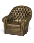 Stilvoller Original Chesterfield Sessel Englischer Armlehnsessel Echt Leder Herrensessel UK