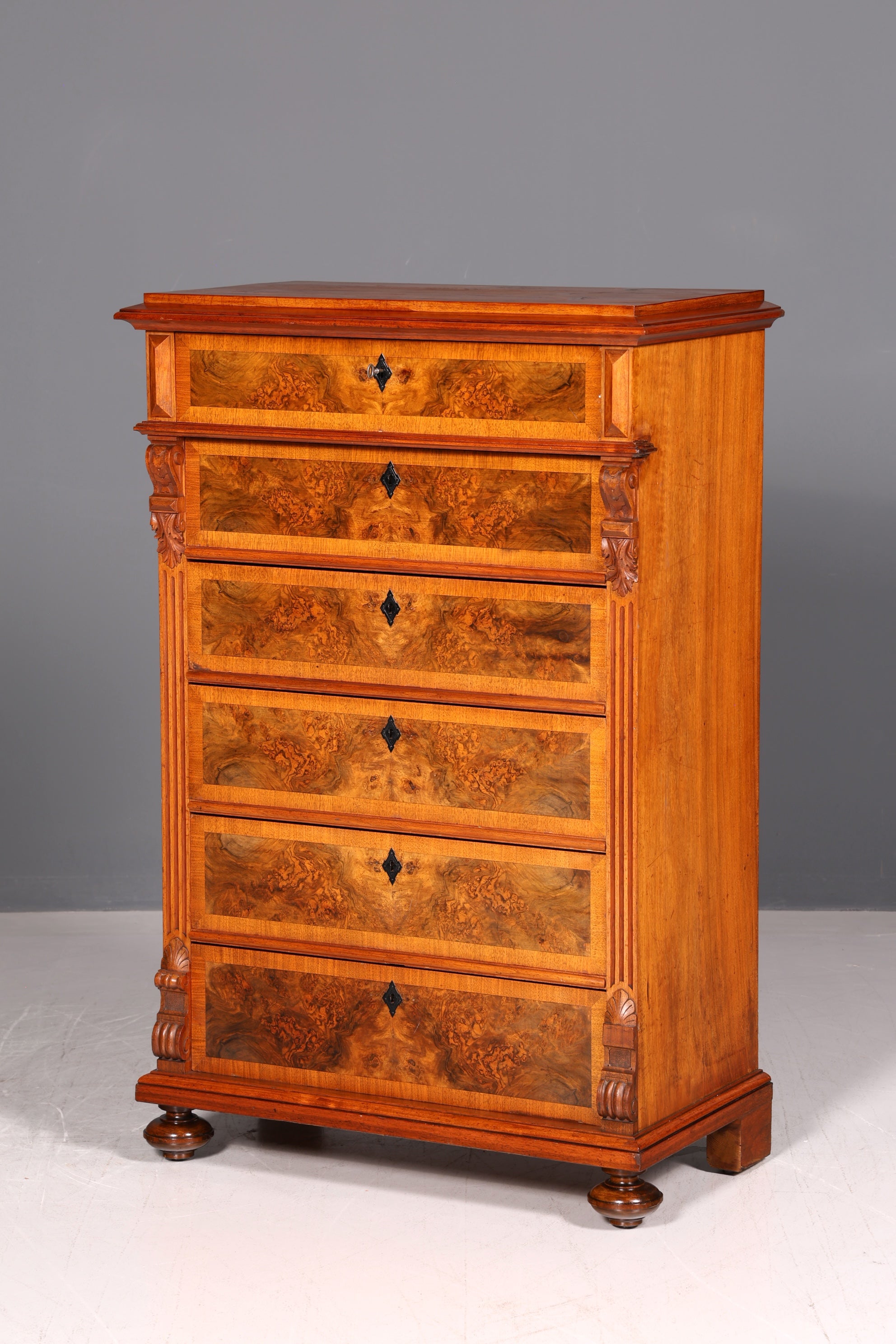 Dreamlike Art Nouveau Chest of Drawers Antique Vertiko Drawer Chest Highboard Lingerie Chest