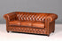 G119 Finish Wunderschönes Original Chesterfield Sofa 3- Sitzer echt Leder Oxblood Couch Englisch