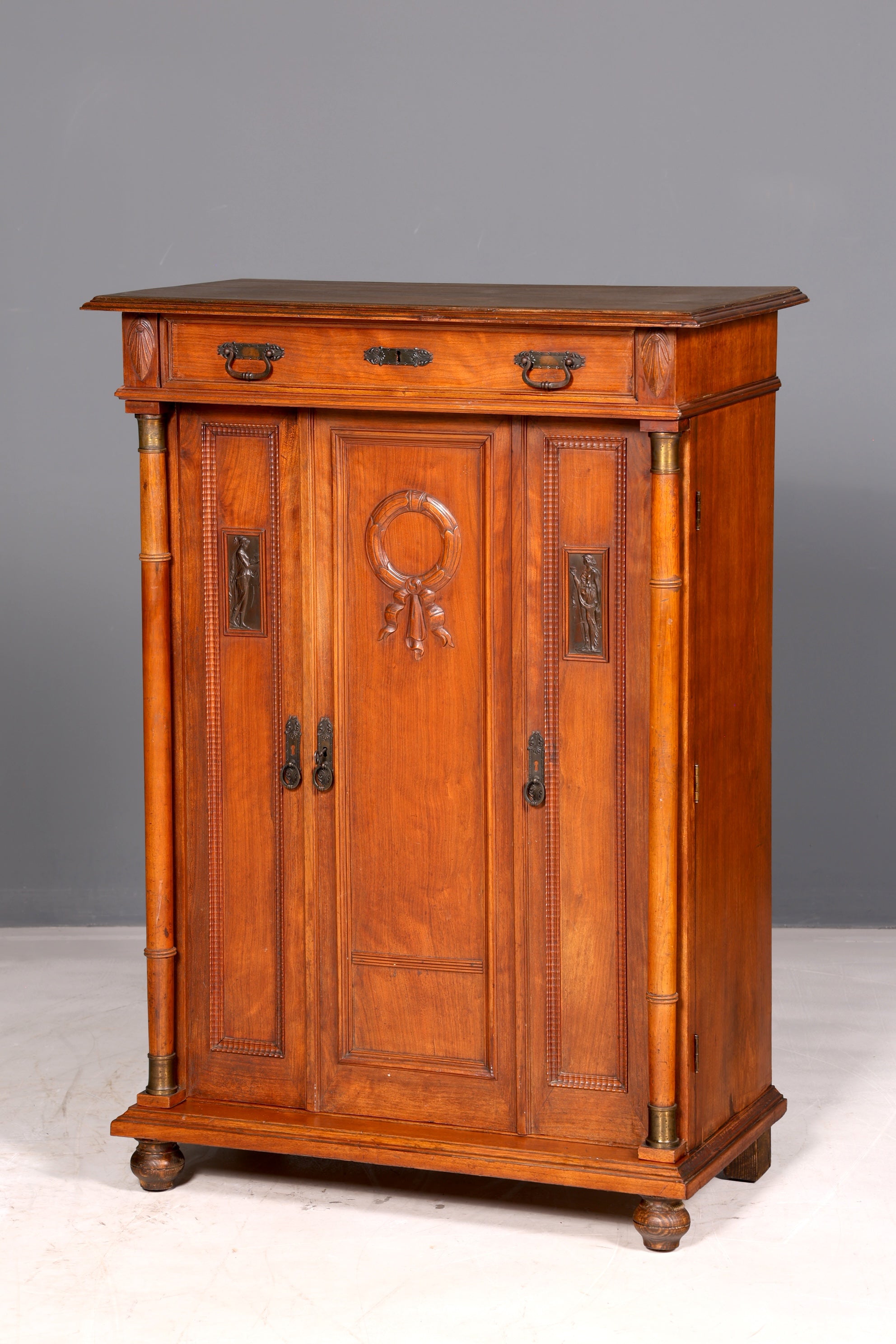 Beautiful Art Nouveau vertiko cabinet, antique cabinet, chest of drawers, circa 1900, solid wood