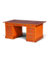 G721 Finish cm HELDENSE Wunderschöner Englischer Schreibtisch Englisch Eibe Desk Leder Auflage Antik Stil Bürotisch Office Desk (Kopie)