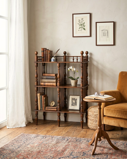 Stilvolle Gründerzeit Etagere Louis Philippe Stil Regal Bücherregal Antik Echt Holz
