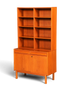 Traumhaftes Mid Century Regal Teak Holz Schrank Danish Design Retro Kommode Vintage Bücherregal 60er Jahre 1 von 2