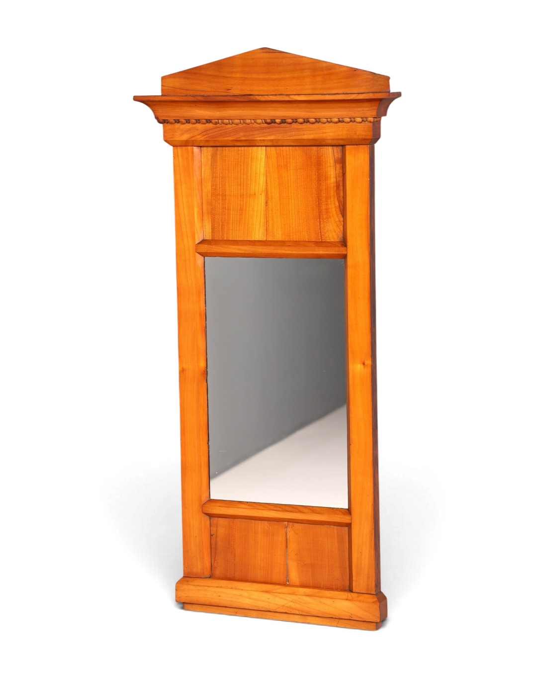 Hauptstadt Möblerei Biedermeier Wandspiegel aus massivem Kirschholz mit antikem Design für den Flur