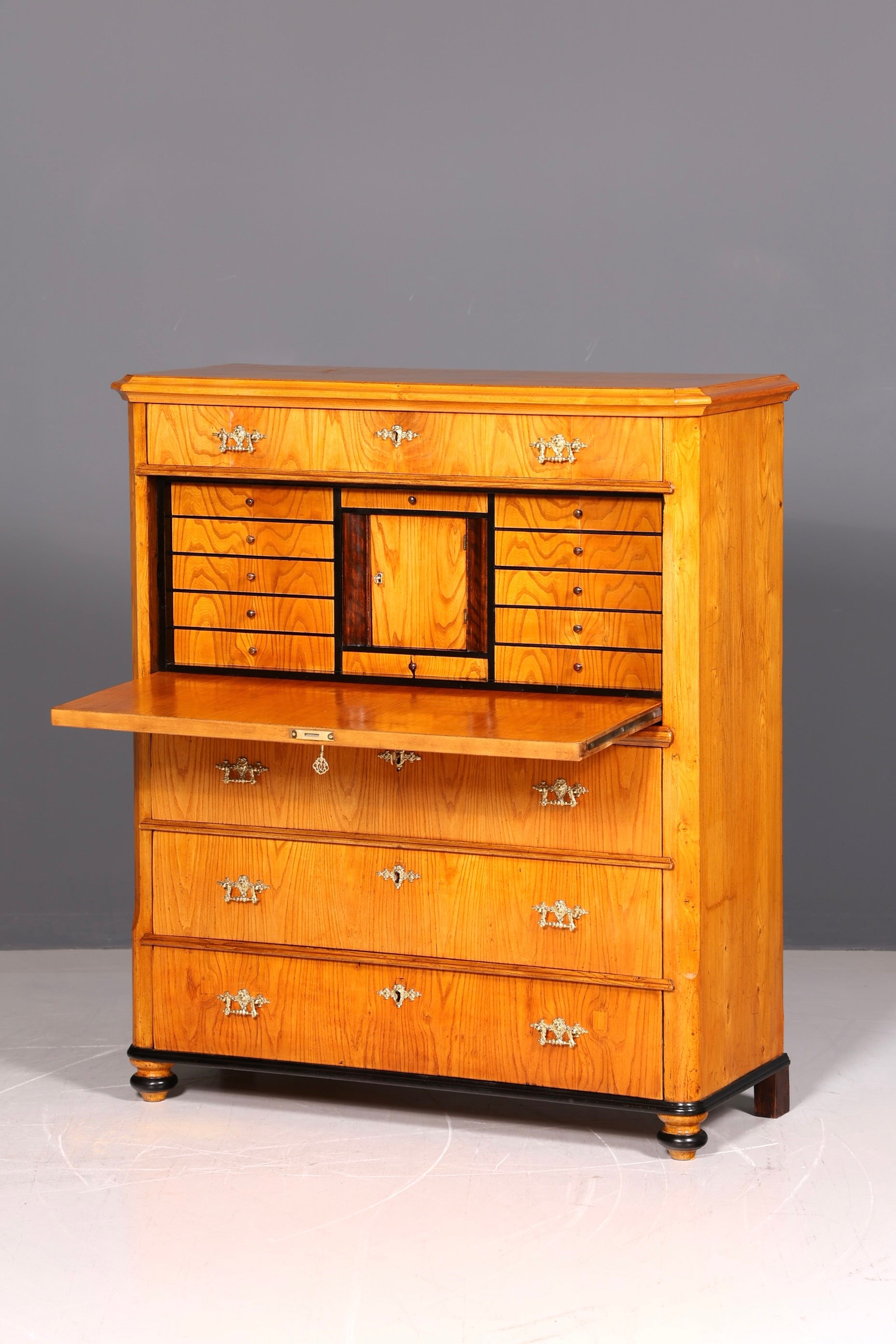 Wunderschöner Antiker Biedermeier Sekretär um 1880 Gründerzeit Echt Holz Schreibsekretär Antik