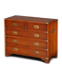 Hauptstadt Möblerei maritime Kommode aus massivem Holz im Military-Chest-Stil mit versenkten Messingbeschlägen