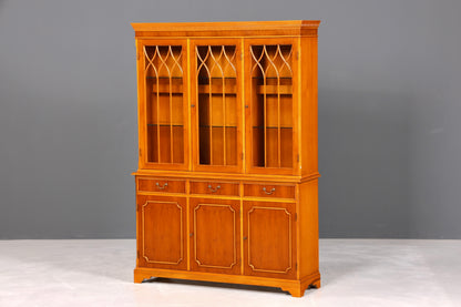 F946 Finish Wunderschöne Englische Vitrine Bücherschrank Buffet Antik Stil Englisch Eibe Glasvitrine Bibliothek