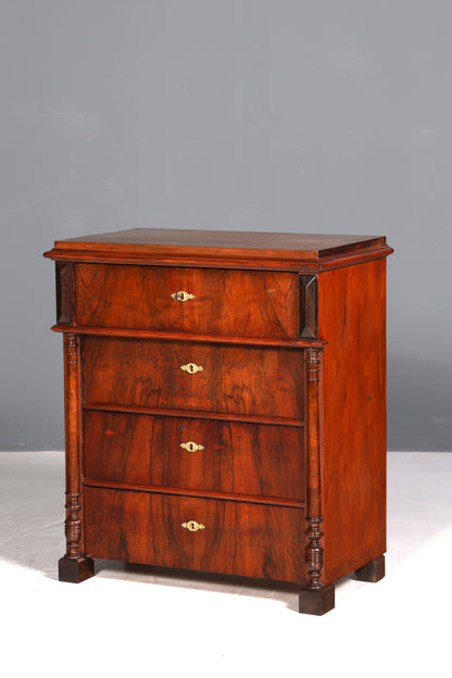 Edle Gründerzeit Kommode Louis Philippe Schubladen Kommode Vertiko Sideboard um 1880
