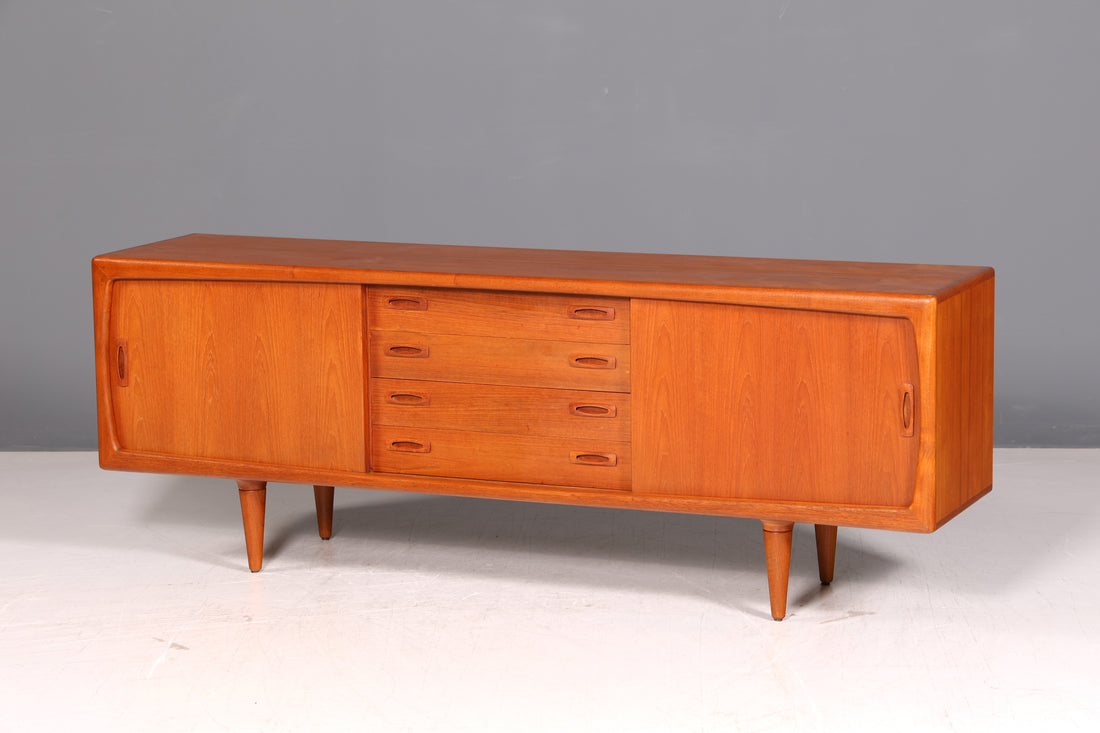 Impressive Original H.P. Hansen XXL Sideboard Teak Wood TV Cabinet Lowboard Danish Design Vintage Cabinet