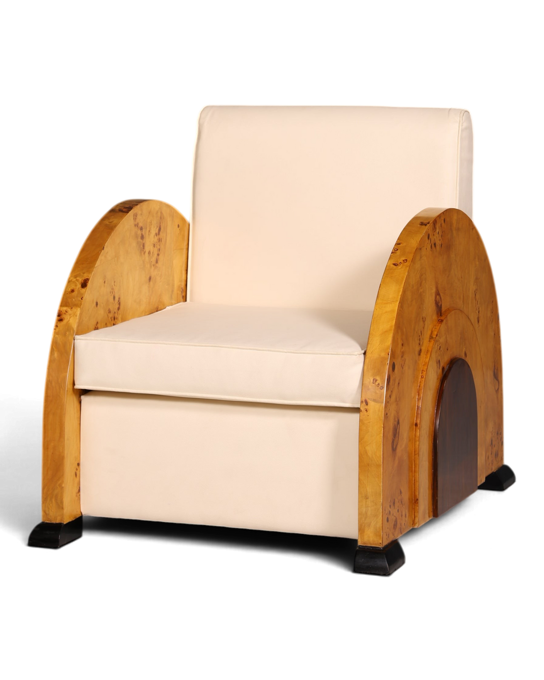 Wunderschöner Art Deco Design Sessel Clubsessel Birke Armlehnsessel 1 von 2