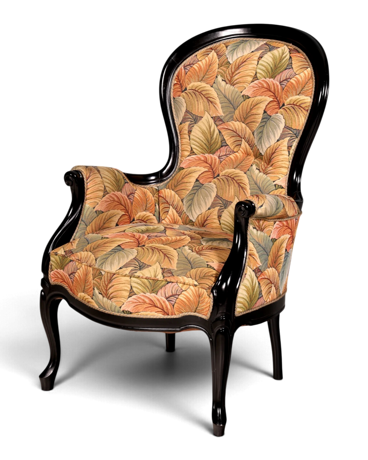Wunderschöner Louis Philippe Sessel Chippendale Stil Medaillonsessel Barock Sessel Polstersessel Armlehnsessel Antik