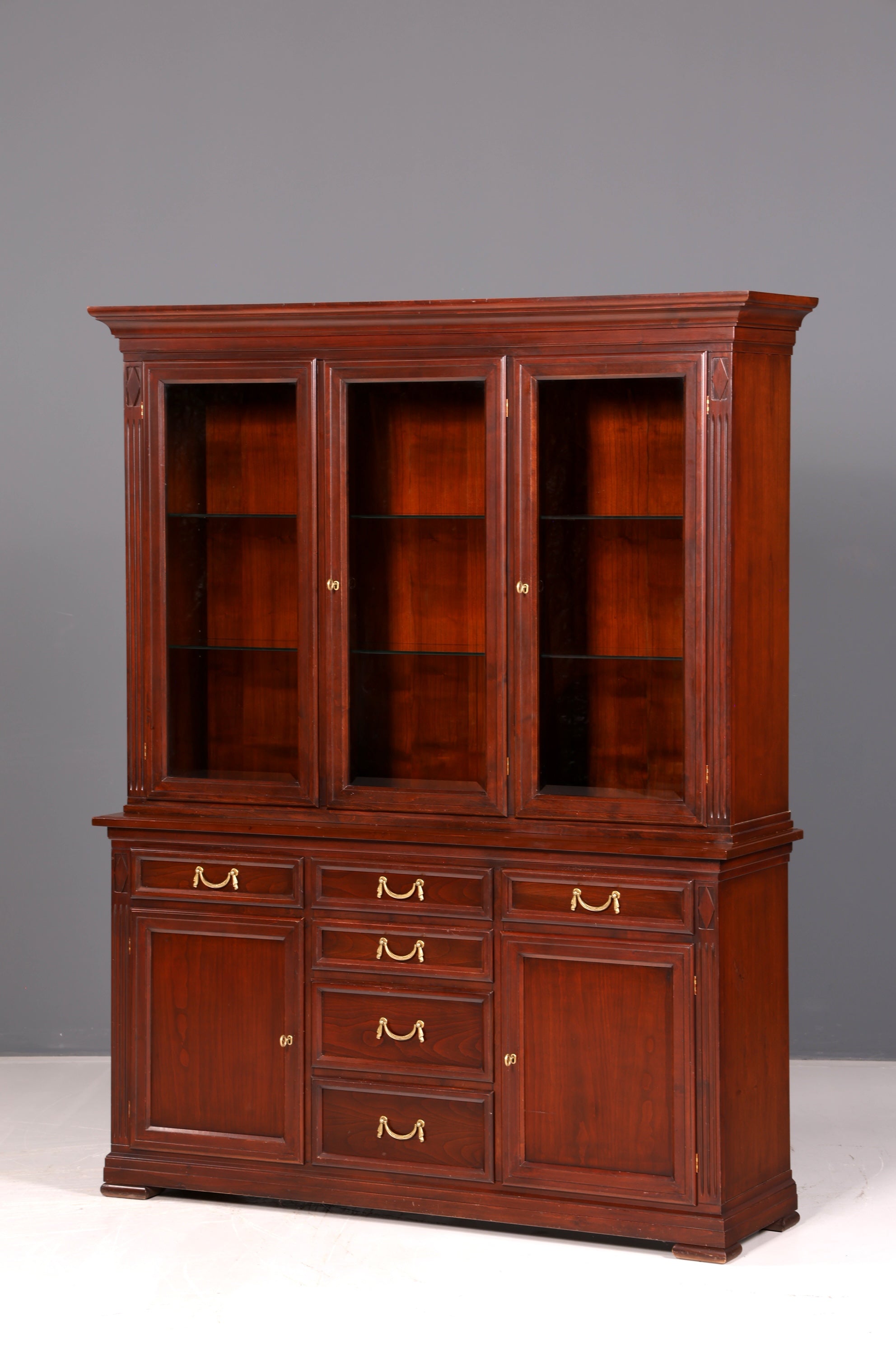 Beautiful original Selva display cabinet, Villa Borghese, antique style, solid wood, buffet cabinet, bookcase