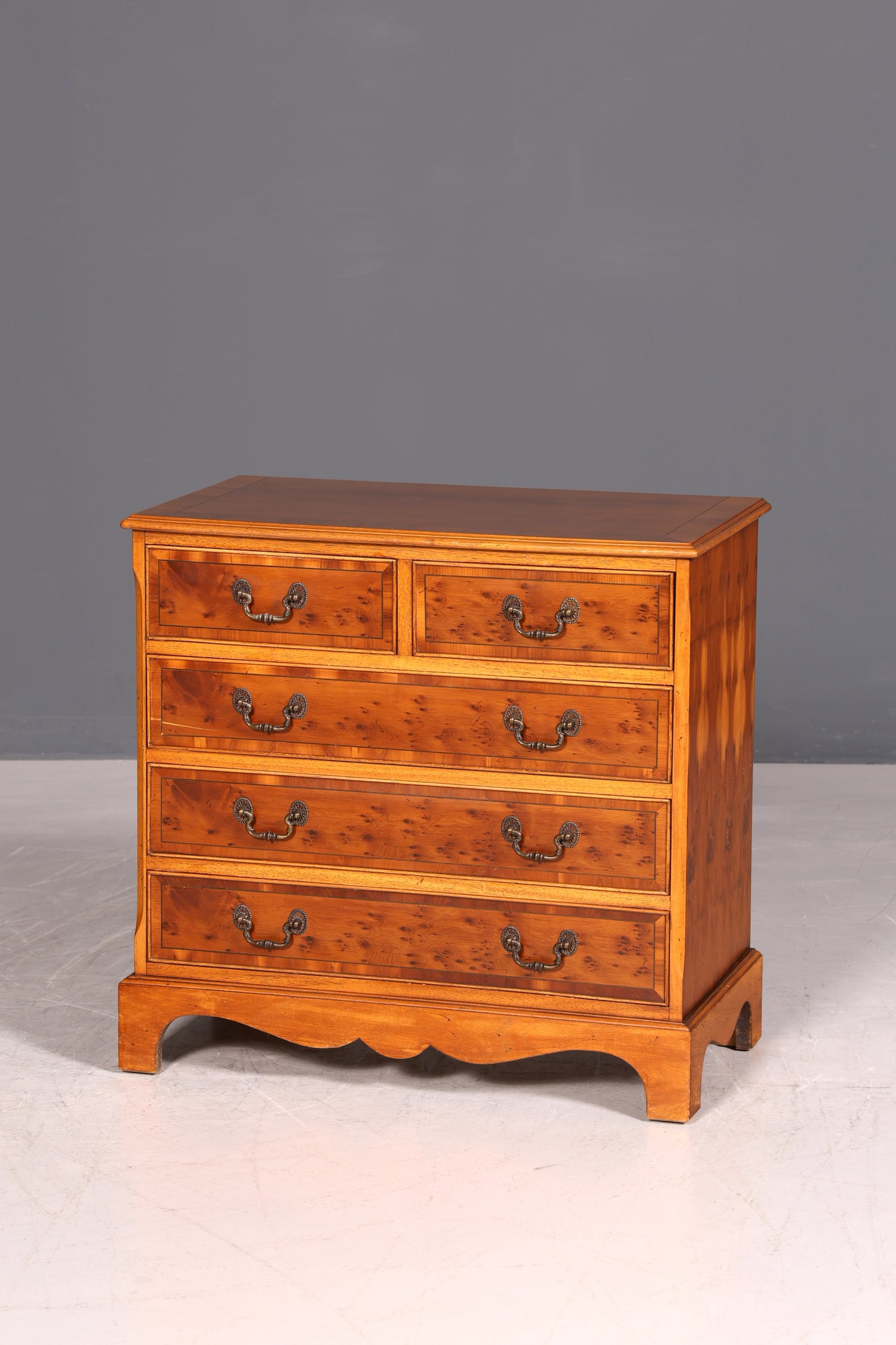 G021 Finish cm Wunderschöne Englische Kommode Holz TV Schrank Antik Sideboard