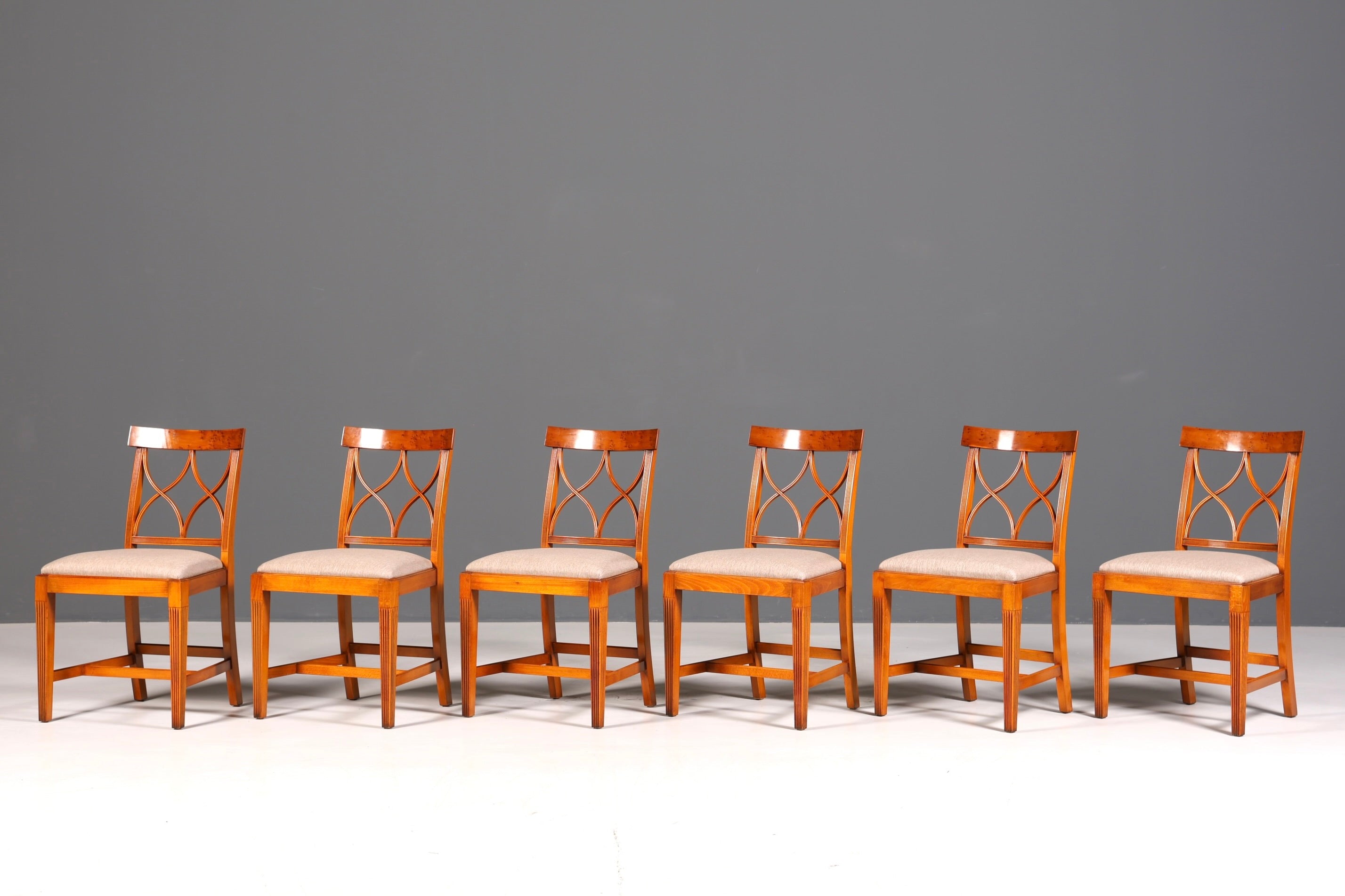 6x Elegant Bevan Funell Chairs, English Reproducible Dining Chairs, Antique 1960s Kitchen Chairs, Chair Set