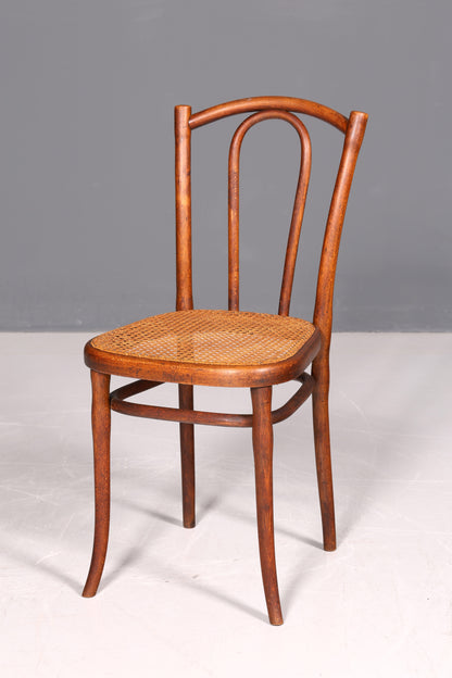 Traumhafter Original Thonet Stuhl Korbgeflecht Bugholz Antik Wiener Geflecht Sekretär Stuhl Vintage Esszimmer