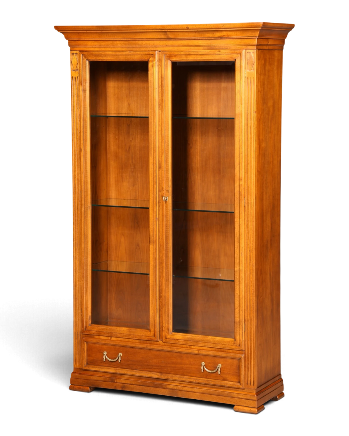 Beautiful original Selva display cabinet, antique-style Villa Borghese buffet cabinet with glass display case and lighting