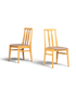 2x Schlichte Mid Century Stühle Retro Stuhlset Danish Design Küchenstühle Esszimmer Stühle
