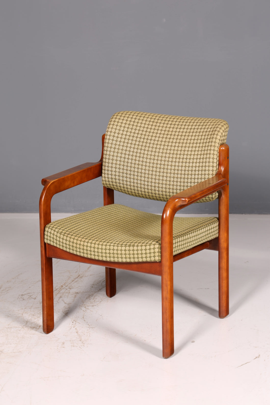 Elegant mid-century armchair secretary chair lounge chair retro wood armchair vintage 3 of 5