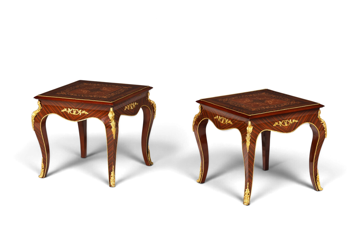 2x Wunderschöne Barock Stil Louis XV Couchtische Antik Stil Ablagetische – Hauptstadt Möblerei Berlin