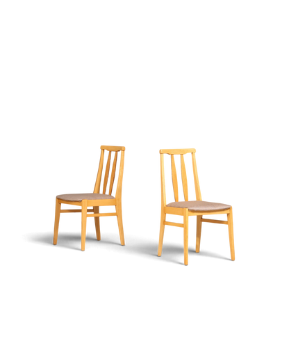 2x Schlichte Mid Century Stühle Retro Stuhlset Danish Design Küchenstühle Esszimmer Stühle