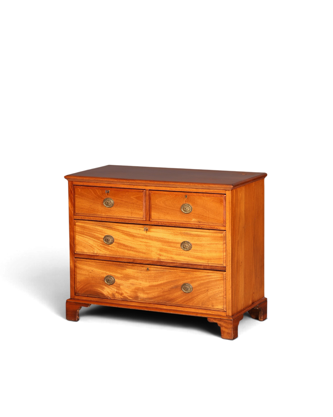 Hauptstadt Möblerei englische Kommode aus massivem Holz im Antik-Stil mit drei Schubladen und Messingbeschlägen