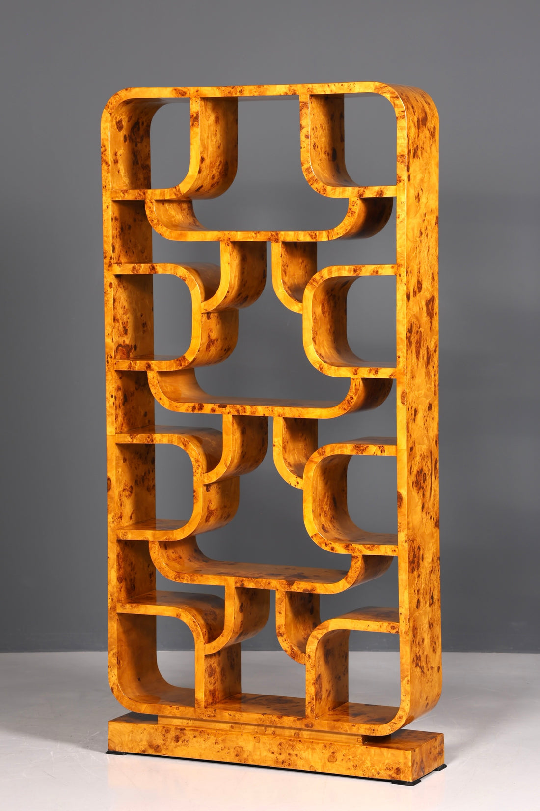 Impressive Ludvik Volak style bookcase, birch, Art Deco style, luxury furniture, cult library, room divider