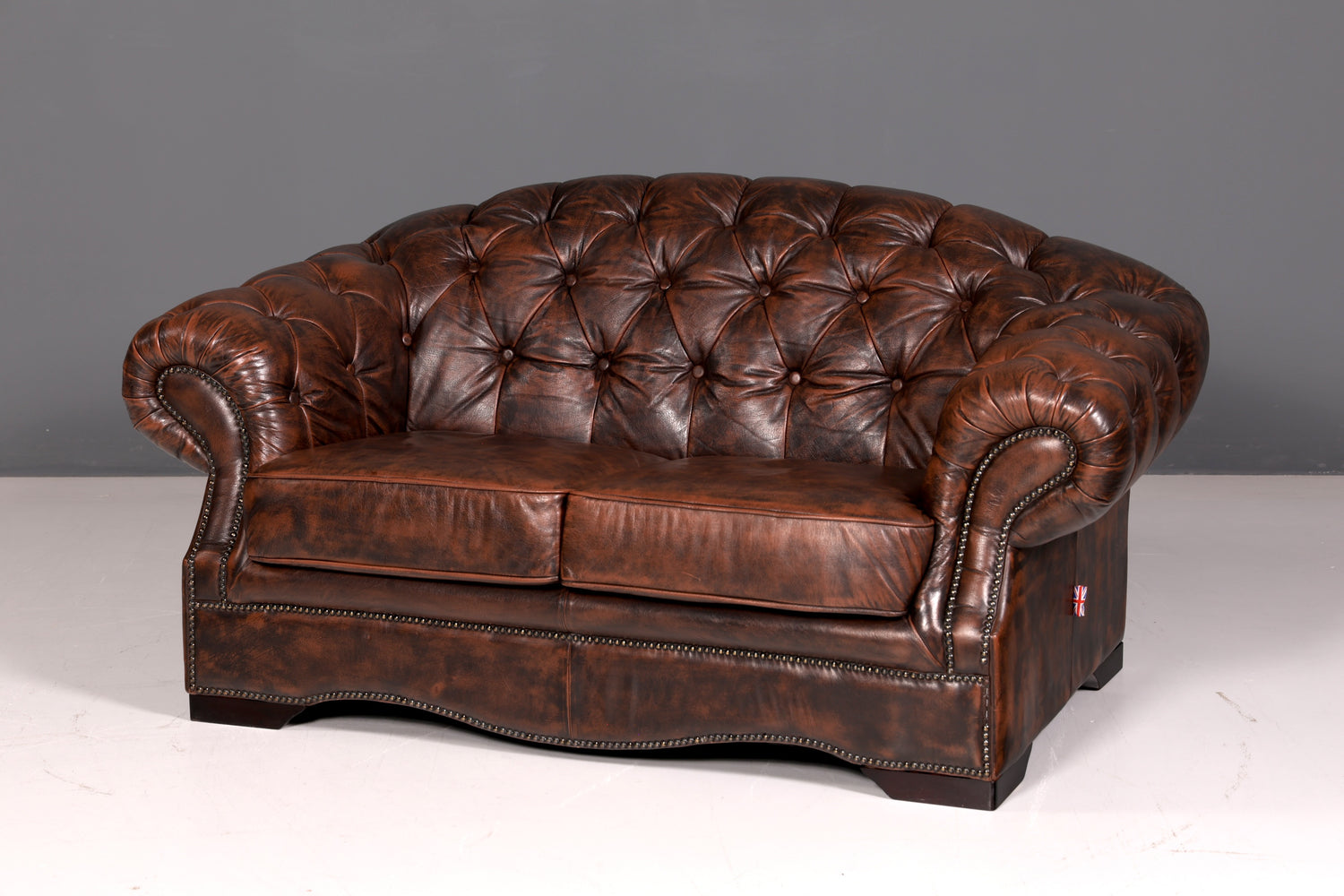Wunderschöne Original Chesterfield Centurion 2-Sitzer Couch Englisch Echt Leder Sofa UK