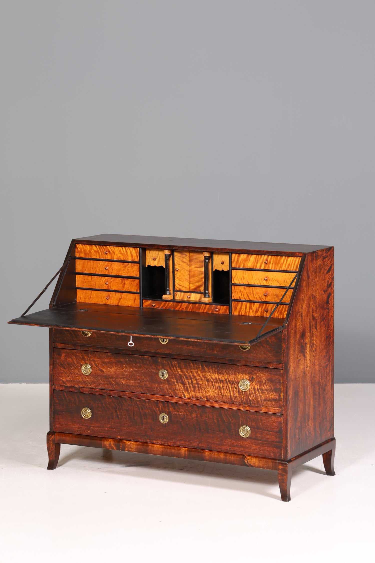 Wunderschöner Original Biedermeier Sekretär um 1860 Englisch Kommode Antik Bürokommode