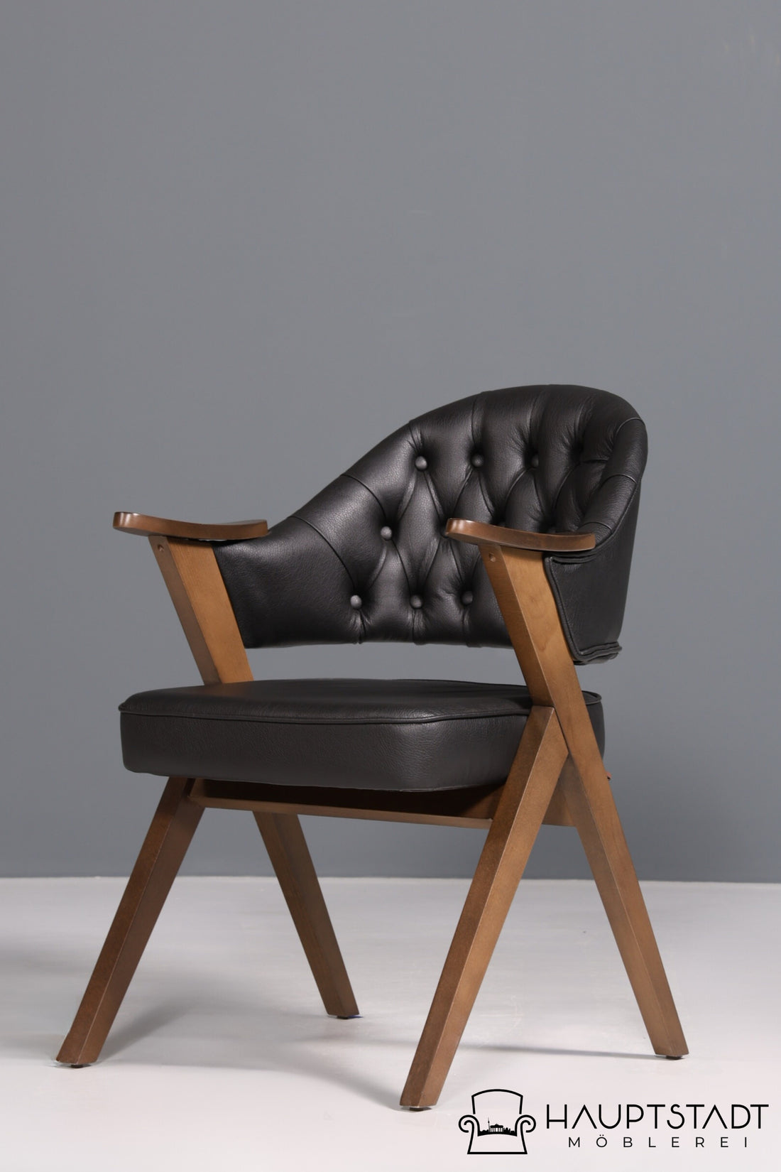 Luxuriöser &quot;Manchester Black&quot; Stuhl Chesterfield Stil  Bürostuhl Esszimmerstuhl Lounge Stuhl