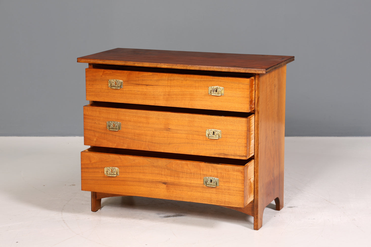 Stilvolles Jugendstil Sideboard Antik Eiche Schrank Schubladenkommode