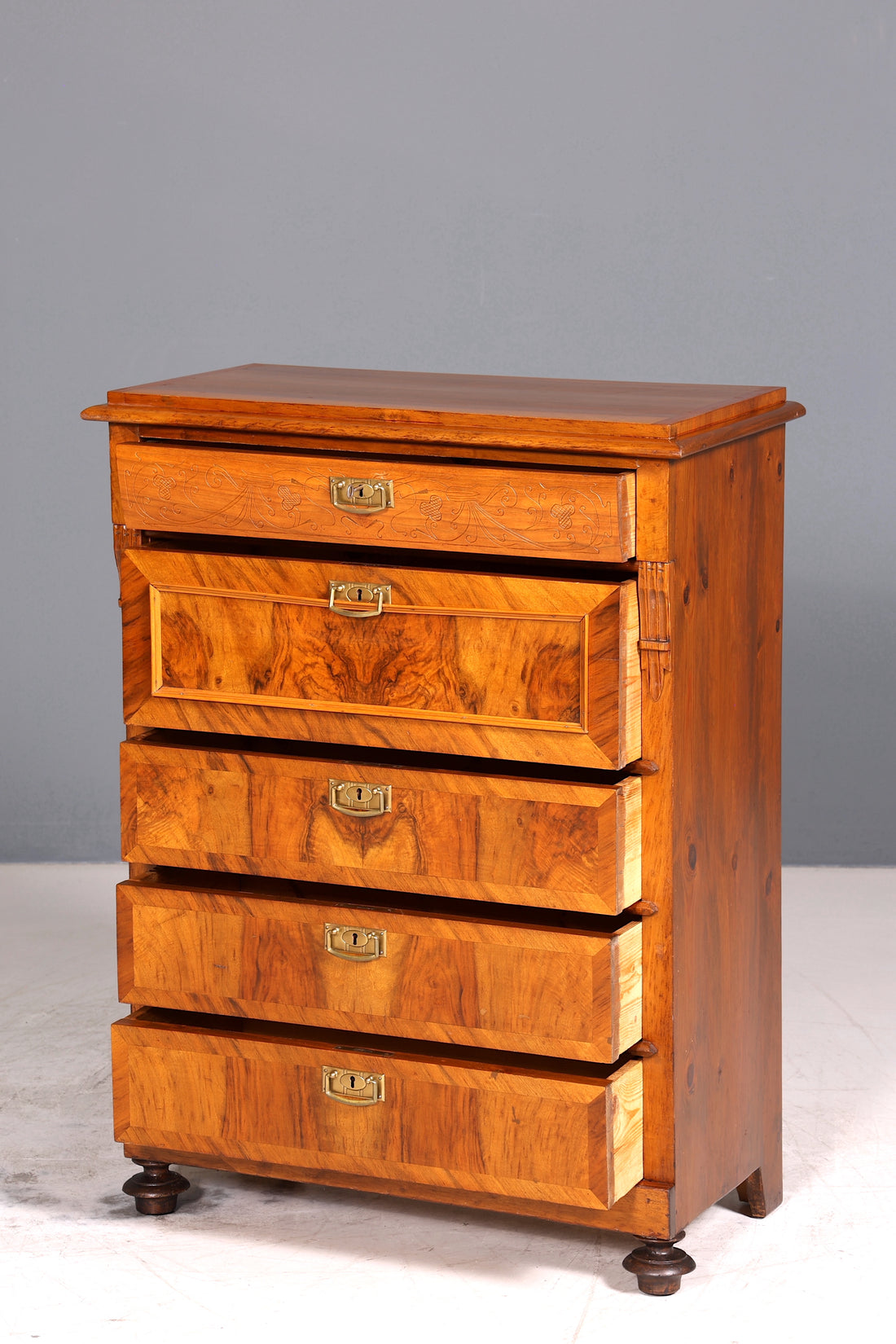 Wunderschöne Gründerzeit Kommode Jugendstil Vertiko Schubladenkommode Antik Chiffoniere Wäschekommode