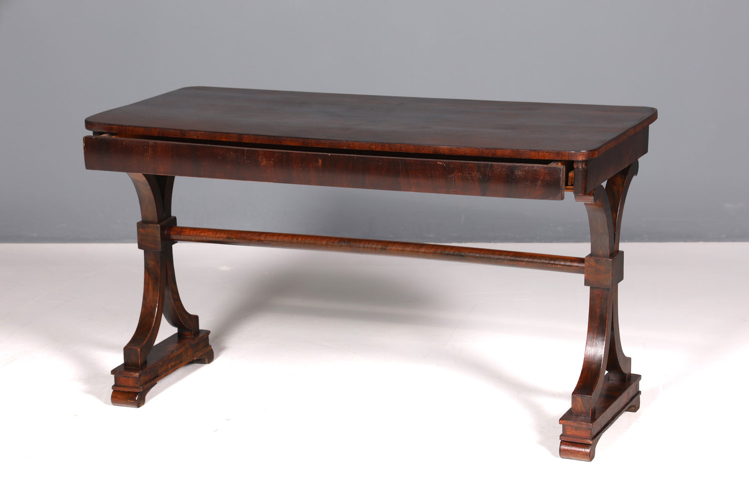 Wunderschöner Englischer Antik Tisch Konsolentisch Schreibtisch Mahagoni Bürotisch Regency Englisch Desk Louis Philippe