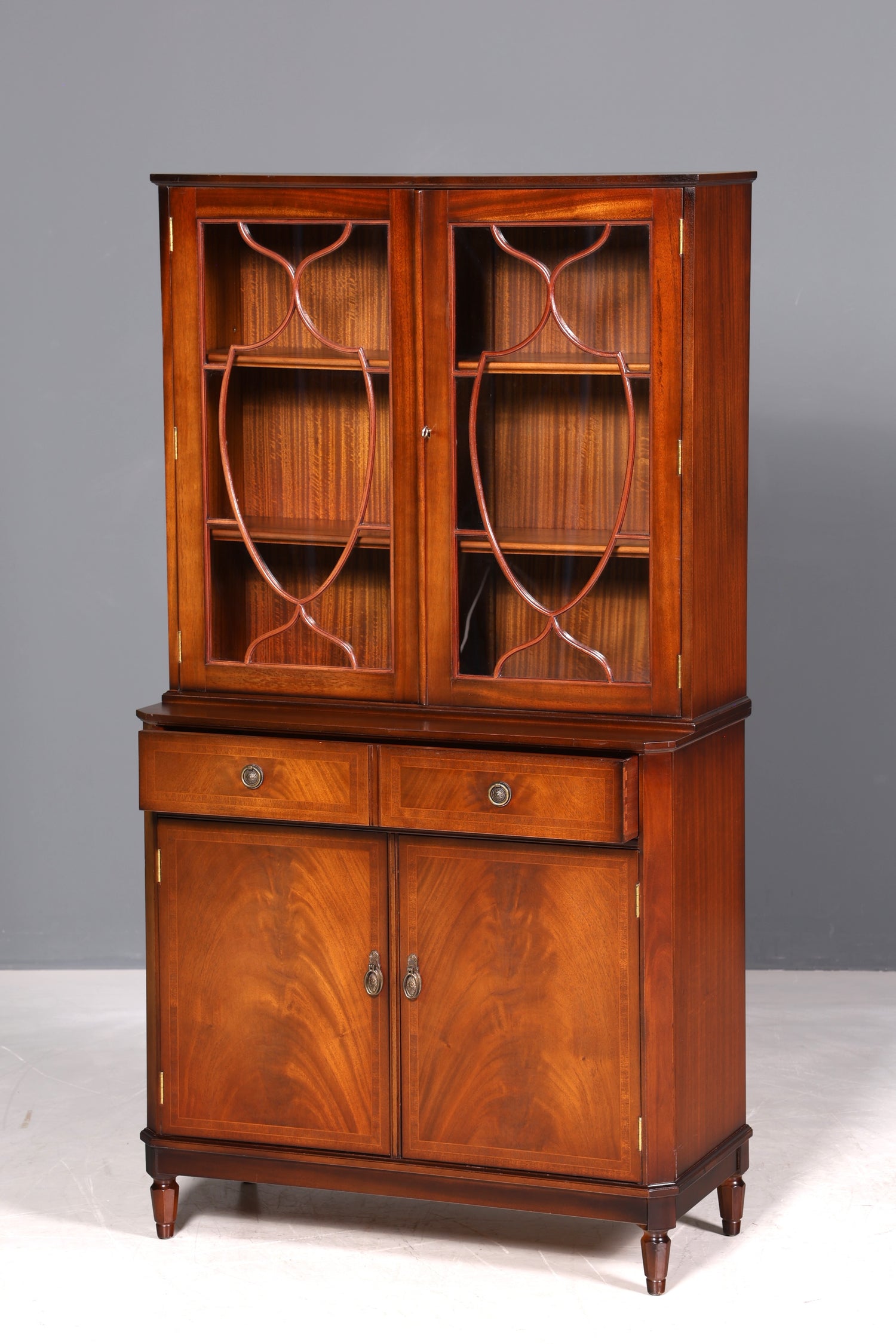 F968 Finish cm Wunderschöne Englische Vitrine Bibliothek Bücherschrank UK Buffet Schrank 60s Jahre