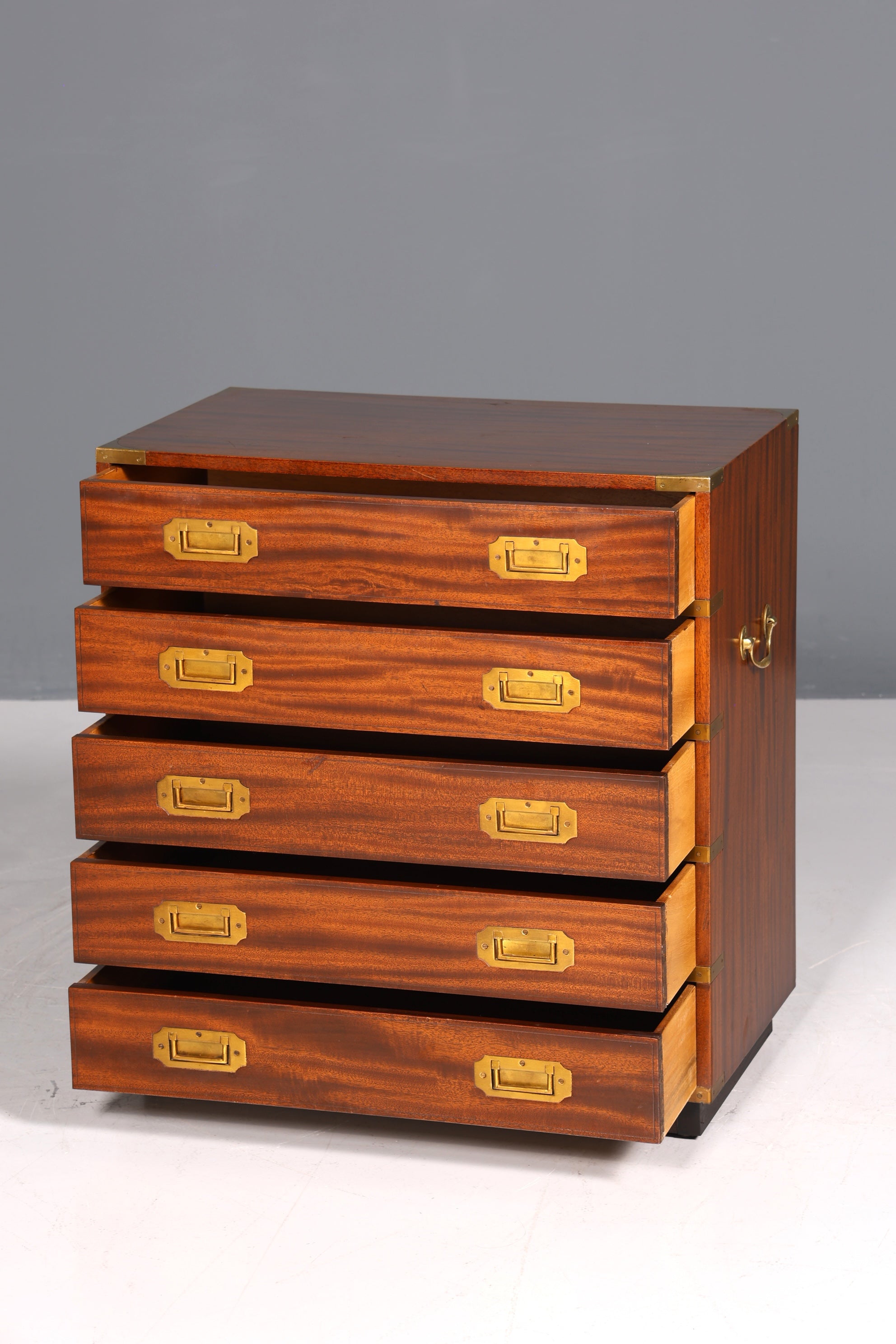 Traumhafte Englische Kommode Maritime Schiffs Kommode Englisch Antik Schrank Military Chest