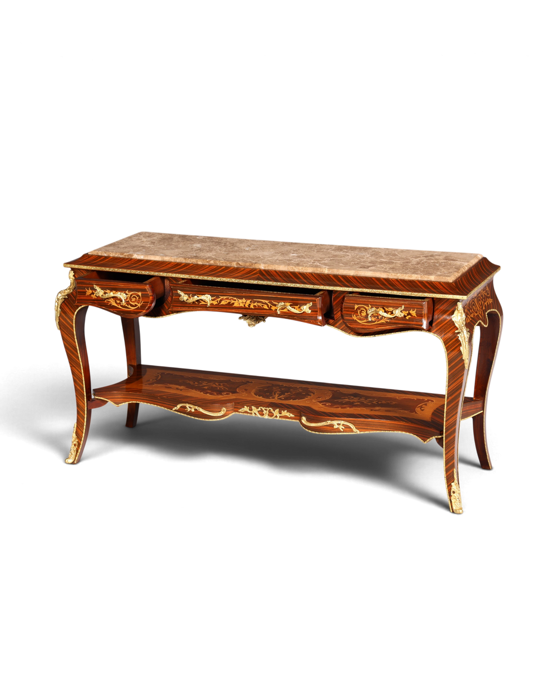 Traumhafte Barock Stil Konsolen Tisch Marmor Antik Stil Intarsien Konsole